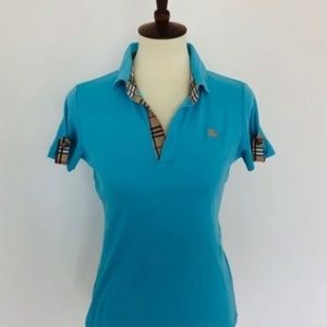 BURBERRY Polo Shirt women's blue size L